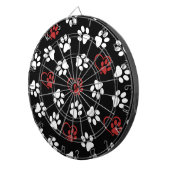 前足、白足、赤足、ハート ダーツボード (正面右)