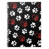 前足、白足、赤足、ハート ノートブック (正面)