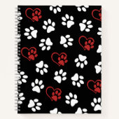 前足、白足、赤足、ハート ノートブック (正面)