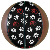 前足、白足、赤足、ハート バスケットボール (縦)