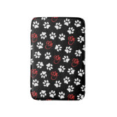 前足、白足、赤足、ハート バスマット (正面縦)