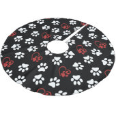 前足、白足、赤足、ハート ブラッシュドポリエステルツリースカート (アングル)