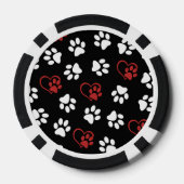 前足、白足、赤足、ハート ポーカーチップ (裏面)
