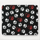 前足、白足、赤足、ハート マウスパッド (正面)