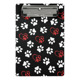 前足、白足、赤足、ハート ミニクリップボード