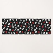 前足、白足、赤足、ハート ヨガマット (正面(横))