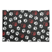 前足、白足、赤足、ハート 枕カバー (裏面)