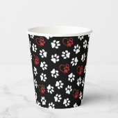 前足、白足、赤足、ハート 紙コップ (裏面)