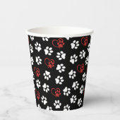 前足、白足、赤足、ハート 紙コップ (正面)