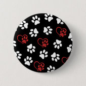 前足、白足、赤足、ハート 缶バッジ (正面)