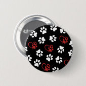 前足、白足、赤足、ハート 缶バッジ (正面&裏面)