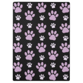 前足、薄紫前足、犬の前足、あなたの名前のパターン クリップボード (裏面)