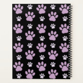 前足、薄紫前足、犬の前足、あなたの名前のパターン プランナー手帳 (裏面)