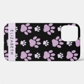 前足、薄紫前足、犬の前足、あなたの名前のパターン Case-Mate iPhoneケース (裏面 (横))