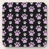 前足、薄紫前足、犬の前足、前刷りのパターン コースター (正面)