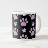 前足、薄紫前足、犬の前足、前刷りのパターン ジャンボコーヒーマグカップ (正面右)