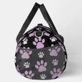 前足、薄紫前足、犬の前足、前刷りのパターン ダッフルバッグ (右)