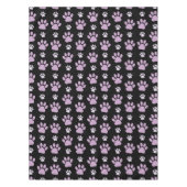 前足、薄紫前足、犬の前足、前刷りのパターン テーブルクロス (正面)