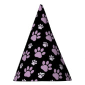 前足、薄紫前足、犬の前足、前刷りのパターン パーティーハット (右)
