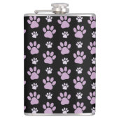 前足、薄紫前足、犬の前足、前刷りのパターン フラスク (正面)