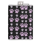 前足、薄紫前足、犬の前足、前刷りのパターン フラスク (裏面)