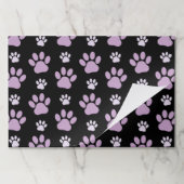前足、薄紫前足、犬の前足、前刷りのパターン ペーパーパッド (折り畳み)