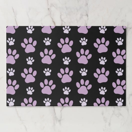 前足、薄紫前足、犬の前足、前刷りのパターン ペーパーパッド (正面)