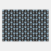 前足、青い前足、犬の前足、動物の前足 ラッピングペーパーシート (正面3)