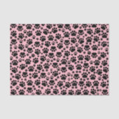 前足、黒い前足、犬の前足、動物の前足のパターン 薄葉紙 (正面)