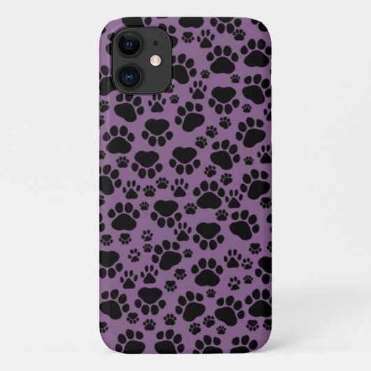 前足、黒い前足、犬の前足、動物の前足のパターン Case-Mate iPhoneケース (裏面)