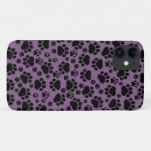 前足、黒い前足、犬の前足、動物の前足のパターン Case-Mate iPhoneケース (裏面(横))