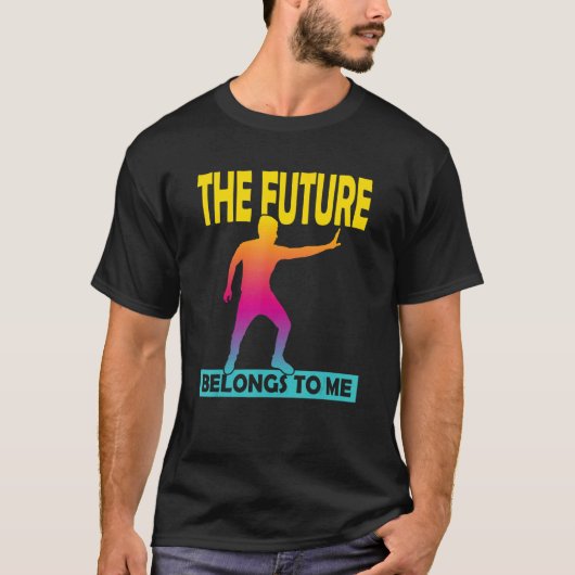 前途は楽観に属すやる気を起こさせる Tシャツ (正面)