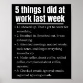 前週おもしろいの仕事で行った5つおもしろいの ポスター (正面)