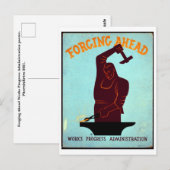 前進あるのみ Works Progress Administration  ポストカード (正面/裏面)