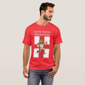 前進する楽しいイングランドラグビーヒーロー Tシャツ (正面フル)