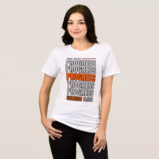 前進スタックネオン輝け トライブレンドTシャツ (正面全面)