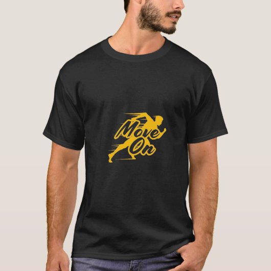 前進ランナー モチベーショナルTシャツ Tシャツ (正面)