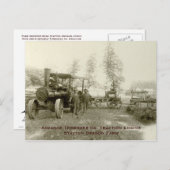 前進脱穀機CO蒸気トラクションエンジン ポストカード (正面/裏面)