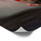 前進自動車部品トップ燃料おもしろい車プリント ポスター (角)