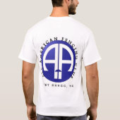 前部および背部のロゴ Tシャツ (裏面)