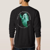 前部および背部ロゴのメンズスエットシャツ スウェットシャツ (裏面)