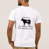 前部および背部黒いロゴ Tシャツ (裏面)