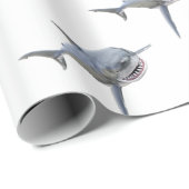 前部に泳いでいるホホジロザメ ラッピングペーパー (ロールコーナー)