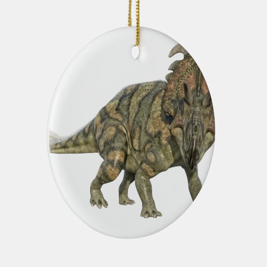 前部に見ているAlbertaceratopsの恐竜 セラミックオーナメント (右)