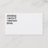 前部の再結集車の顔 名刺 (裏面)