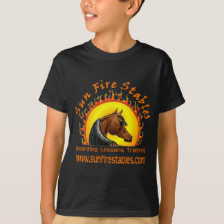 前部の日曜日の火の馬小屋のロゴ Tシャツ