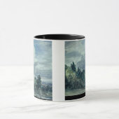 前部の木との広い景色上の眺め、 マグカップ (中央)