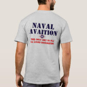 前部の海軍、背部の海軍Avaitionを飛ばして下さい Tシャツ (裏面)