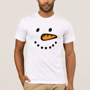 前部の雪だるま、私達はR1赤い(クリスマスの)ロゴを支持します Tシャツ