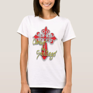 前部のCamino deサンティアゴの十字 Tシャツ